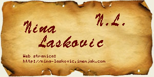 Nina Lasković vizit kartica
